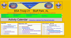 Desktop Screenshot of bluffparktroop21.org