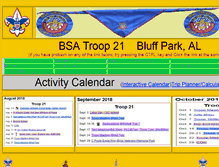 Tablet Screenshot of bluffparktroop21.org